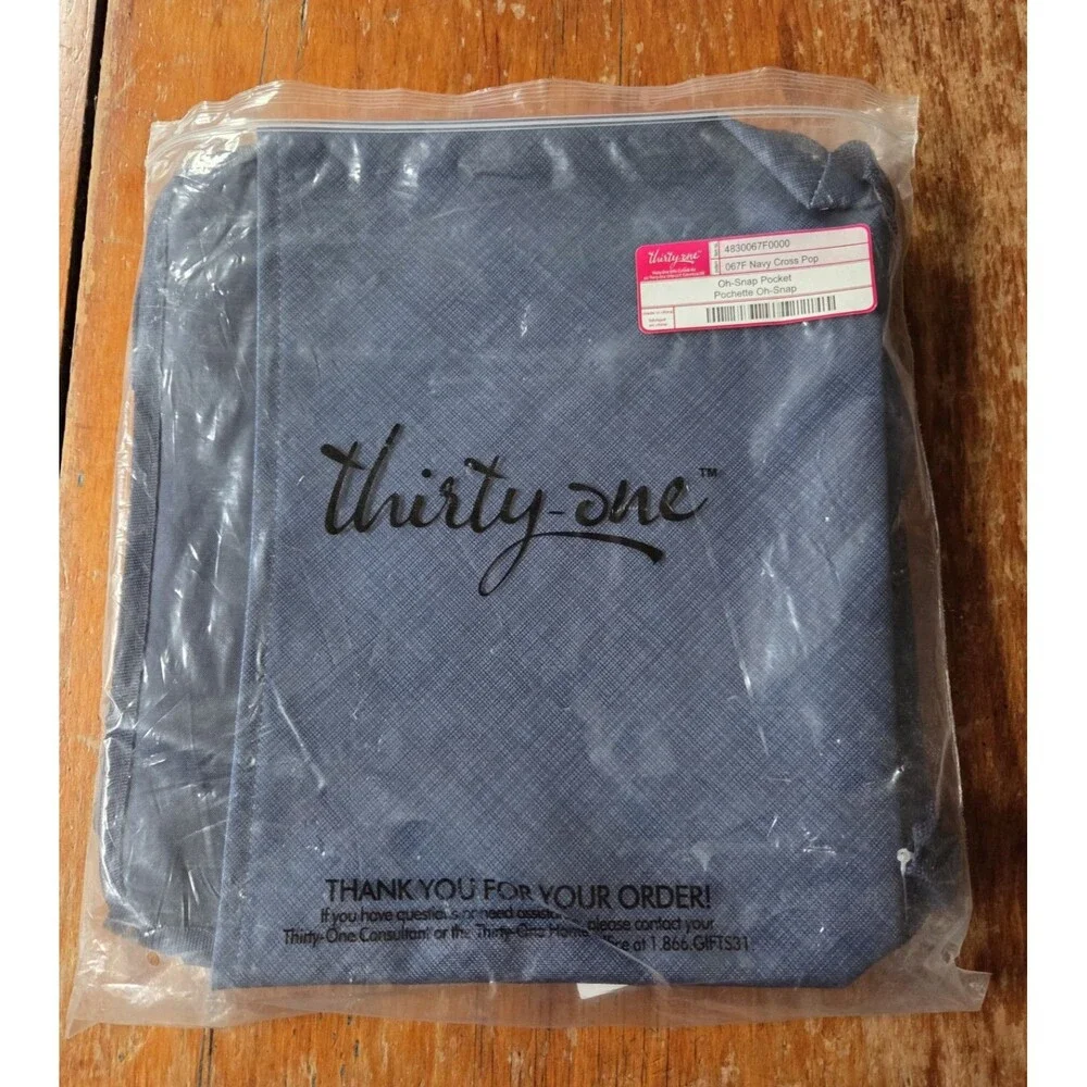 NIB THIRTY-ONE Oh Snap Pocket Navy Cross Pop NEW Set Of 3 067F